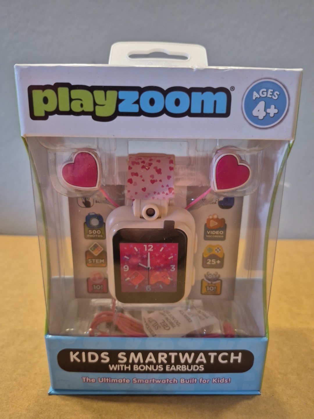 PlayZoom Kids Girls Pink Smartwatch Ages 4+ 25 Games 10 Audiobooks New