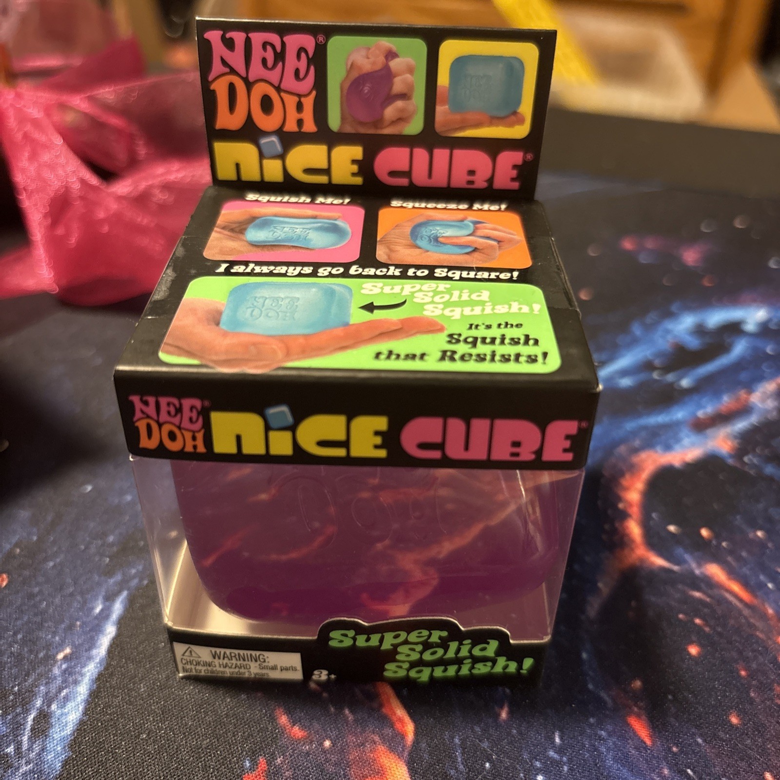 Purple NeeDoh Nice Cube Super Solid Squish ** Authentic ** Purple FAST SHIP