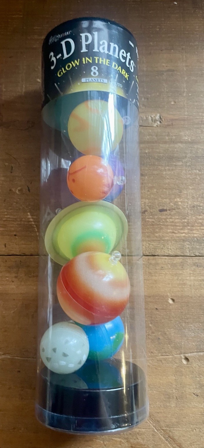 Great Explorations Glowing 3-D Planets in a Tube Ages 5+ 1+ players Old Stock