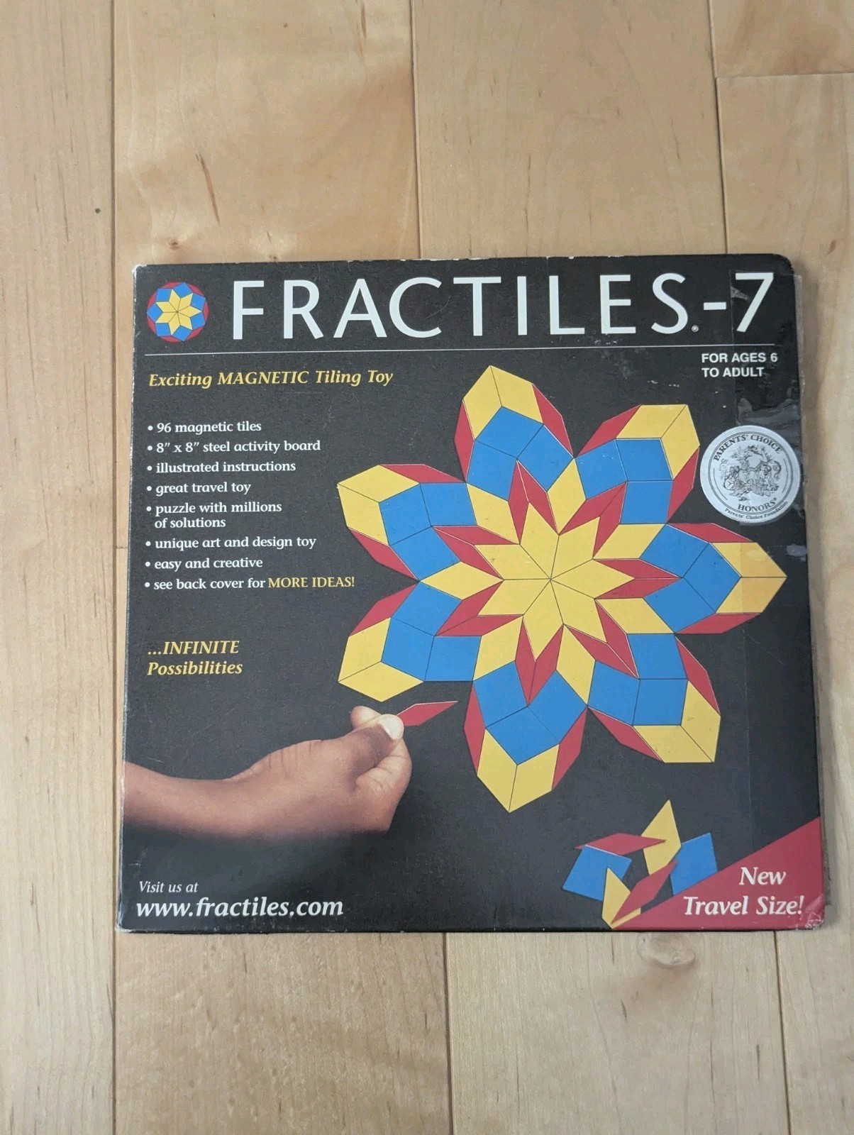Fractiles-7 Magnetic Tile Toy Math Art Patterns Puzzle Motor Skills Visual