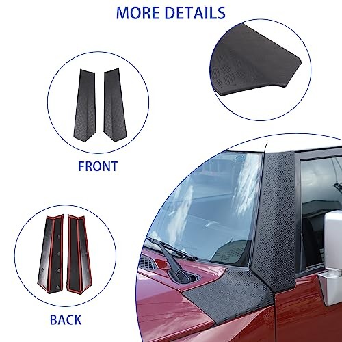 Body Armor Corner Guards Compatible with Toyot@ FJ Cruiser 2007-2021, A-Pillar