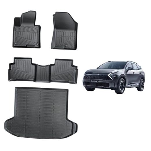 Custom Fit Car Floor Mats for 2026 Kia 1st-2nd Floor Mats+Cargo Mat 4pcs