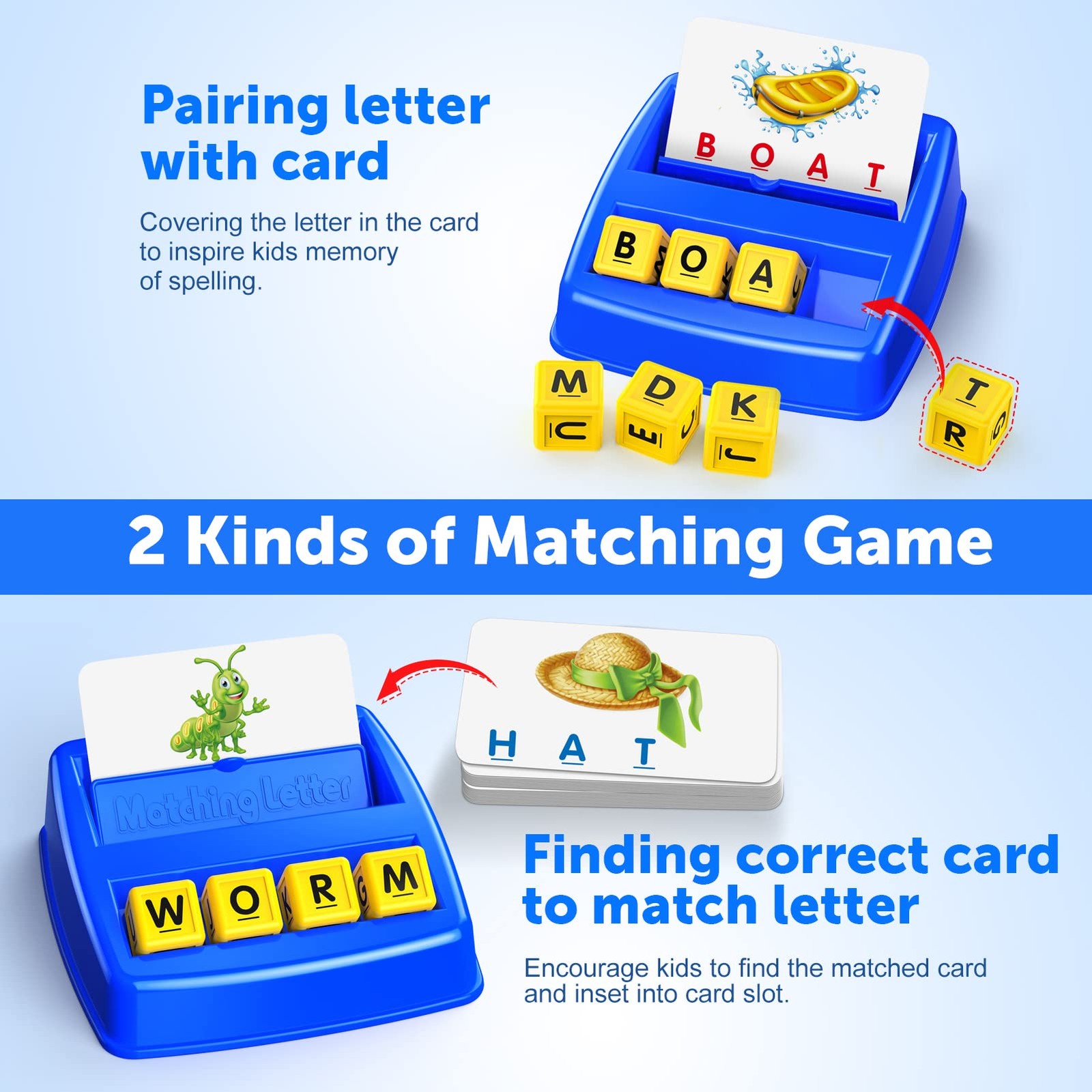 Learning Games for Kids Ages 3-8, Matching Letter Game for Kids Toys Ages 3-8…