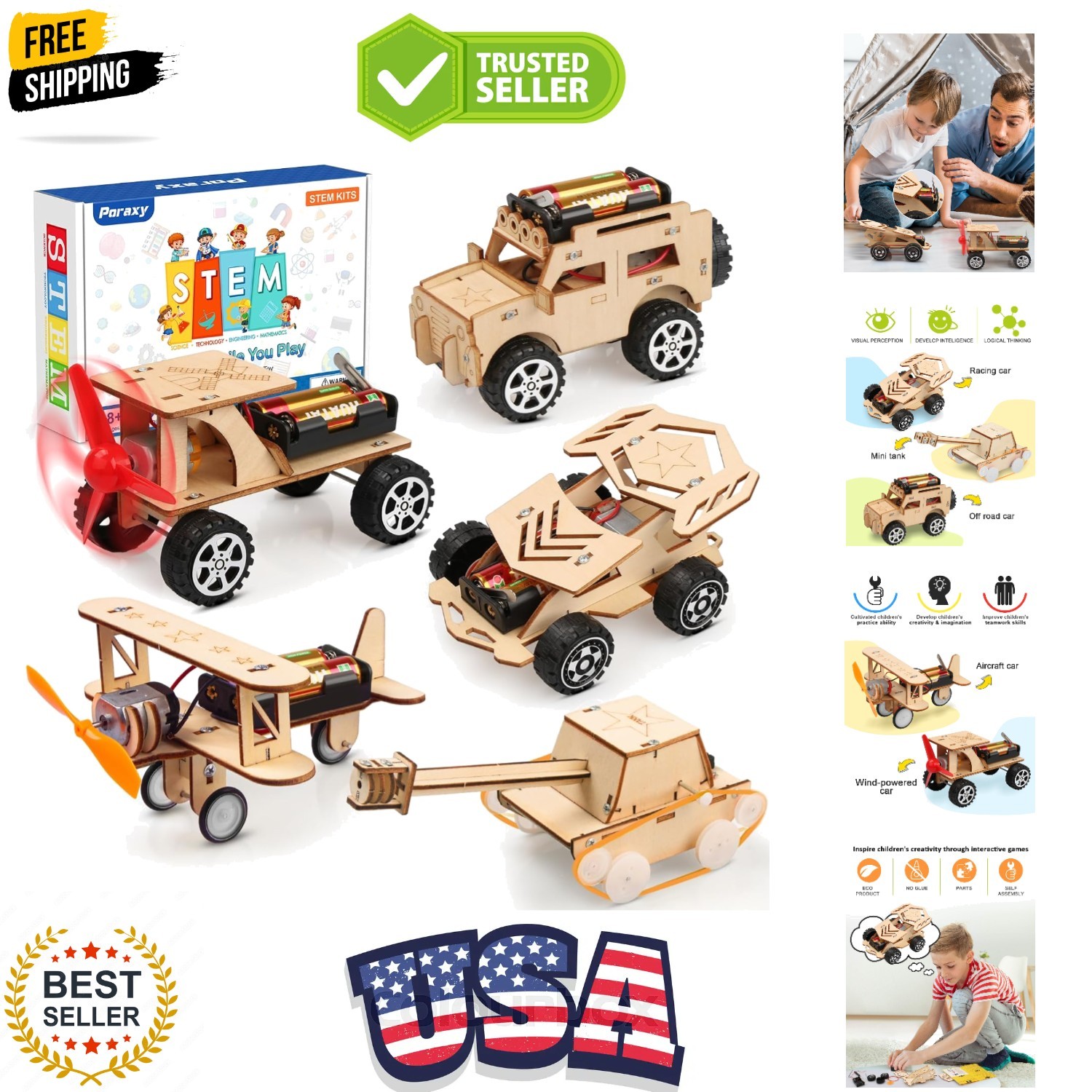 5 in 1 STEM Kits for Kids Age 8-10, Science Building Project Craft for 8-13, …