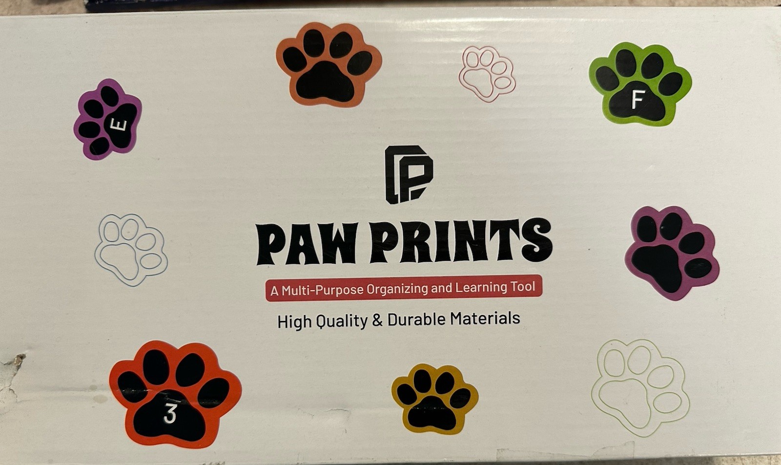 54 Pcs Paw Carpet Marker Spots 5» Paw for Classroom Floor, Teacher Supplies