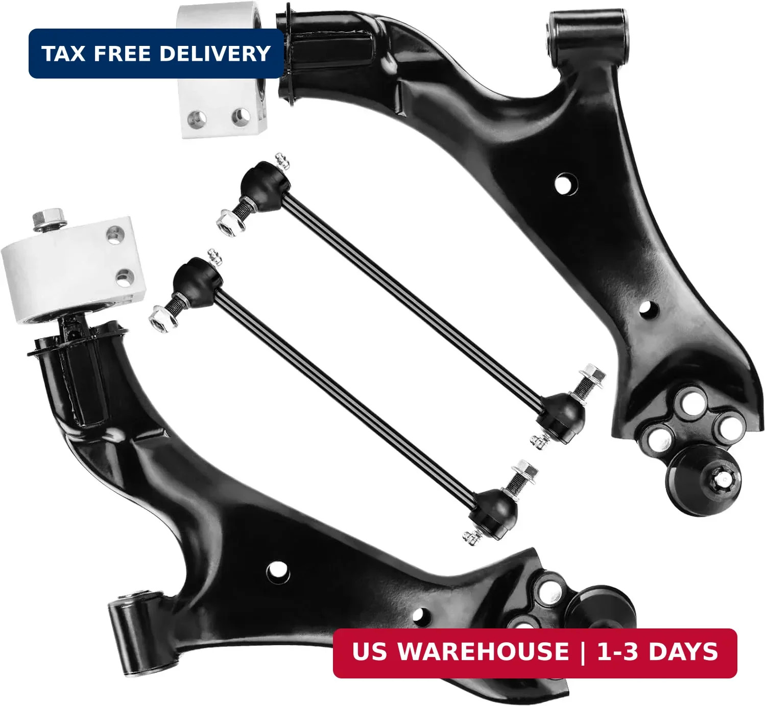 Front Lower Control Arms w/Ball Joints Sway Bar Links Replacement Suspension Kit