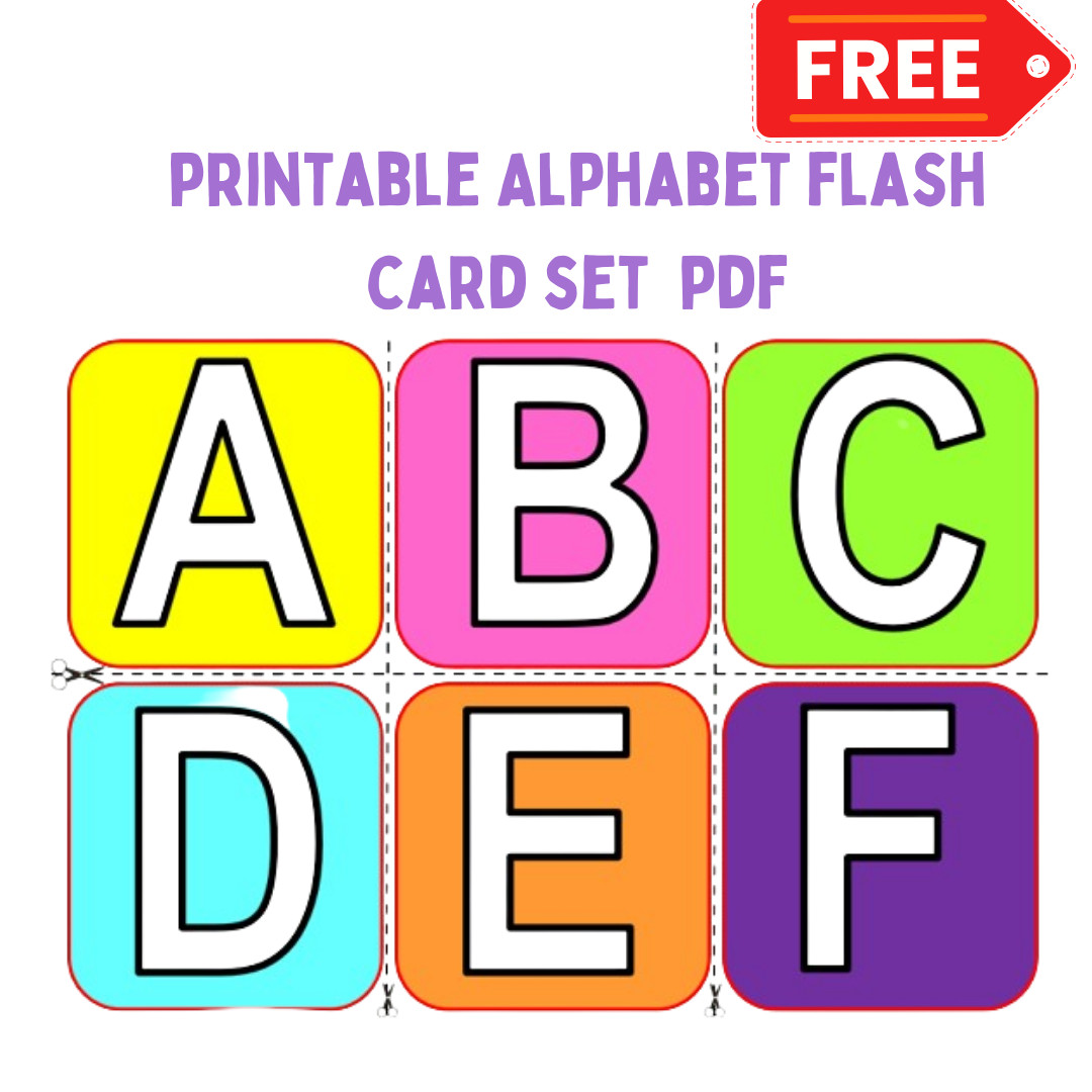 Printable alphabet A-Z Large letters 52 set for preschool learning kids A4 pdf