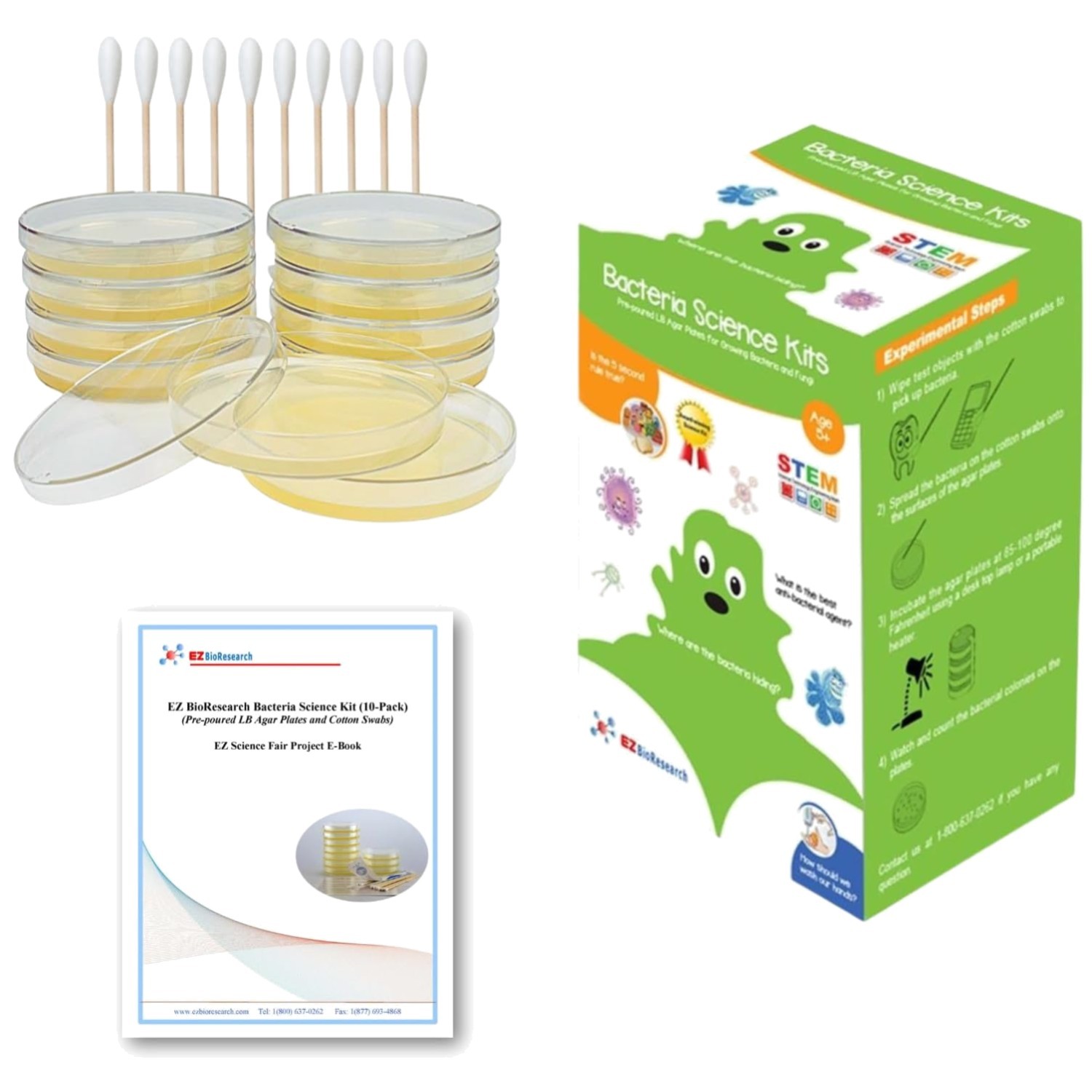 Complete Bacteria Science Kit with Free Science Fair E-Book