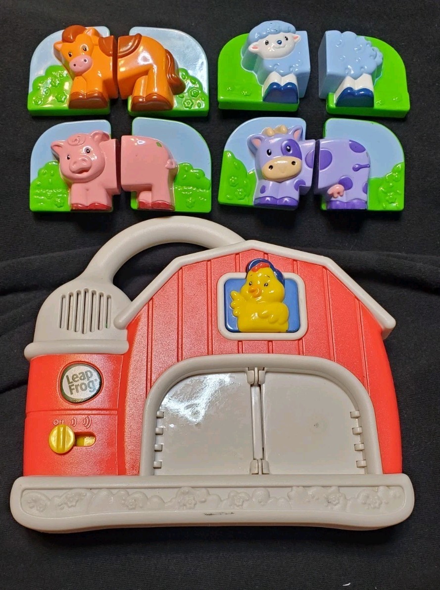 LeapFrog Fridge Farm Magnetic Animal Set Barn Toy Tested
