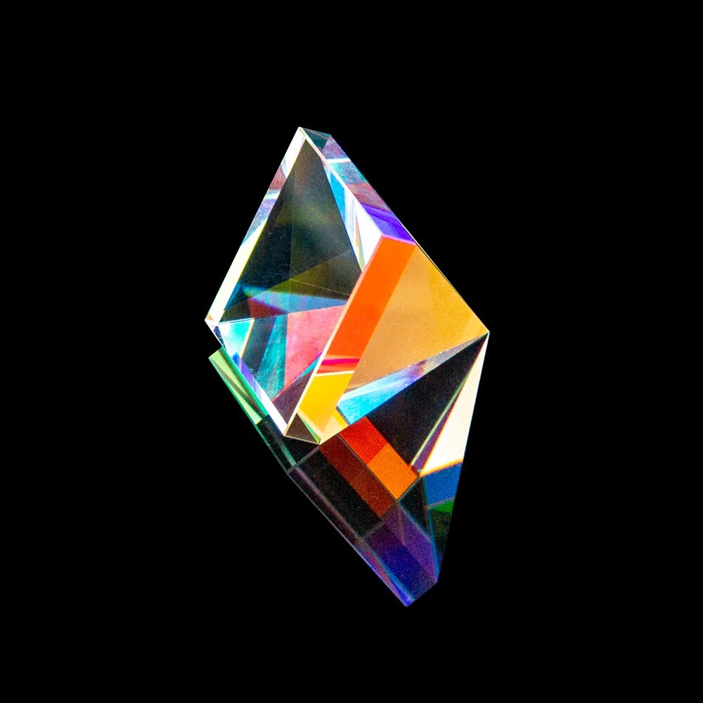 20Mm Rainbow Optical Glass Crystal Pyramid Prism Synchromatic Prism Sciences