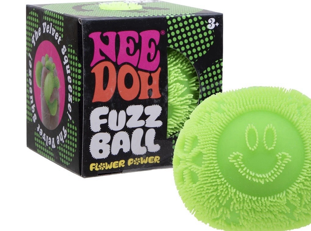 Needoh FUZZ BALL The Velvet Squeeze Nee Doh Squish Ball RANDOM COLOR Fuzzball