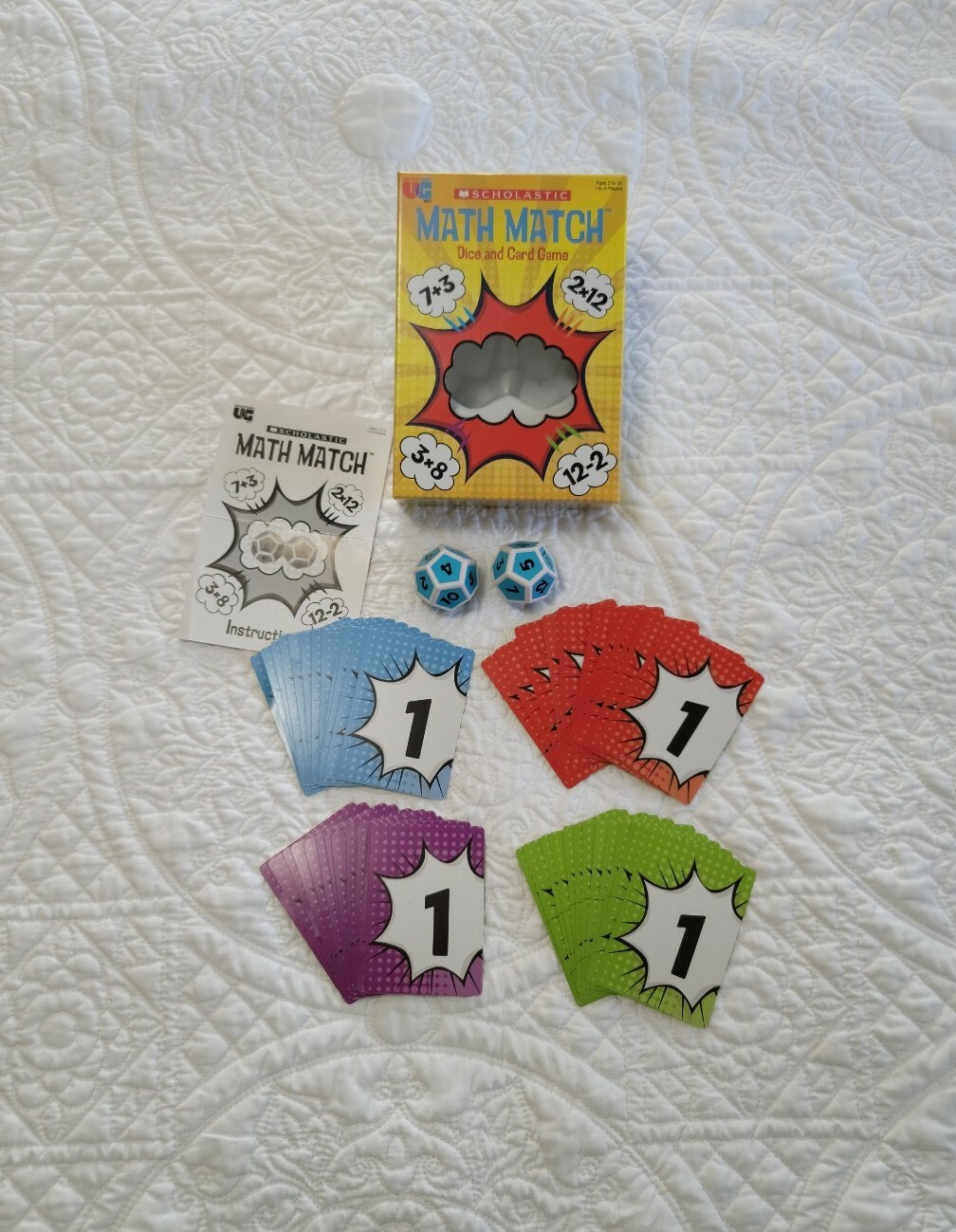 Scholastic Math Match Dice And Card Game