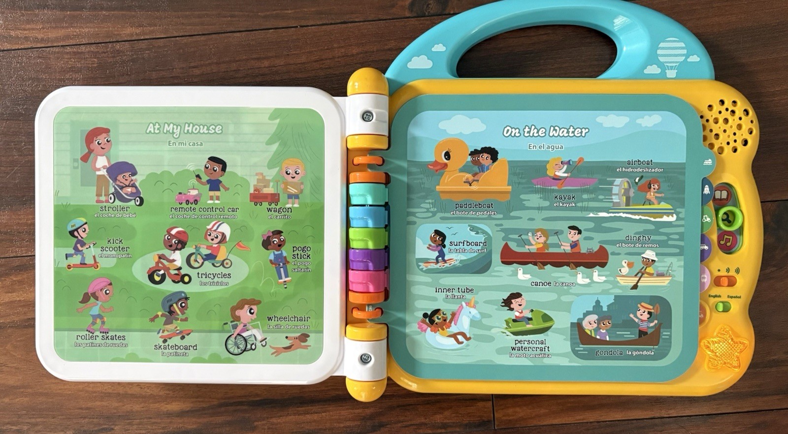 LeapFrog 100 Things That Go Interactive Sound Book English Spanish Bilingual