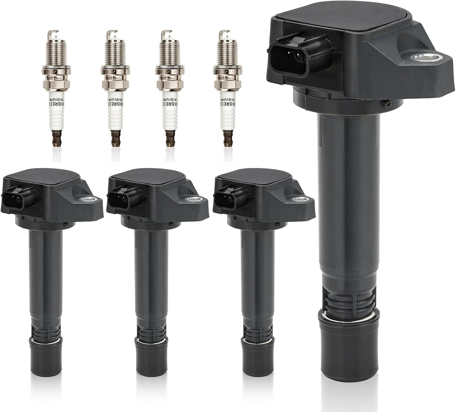UF582 Ignition Coil & 4504 Double Iridium Spark Plug for 2006-2011 Honda Civic