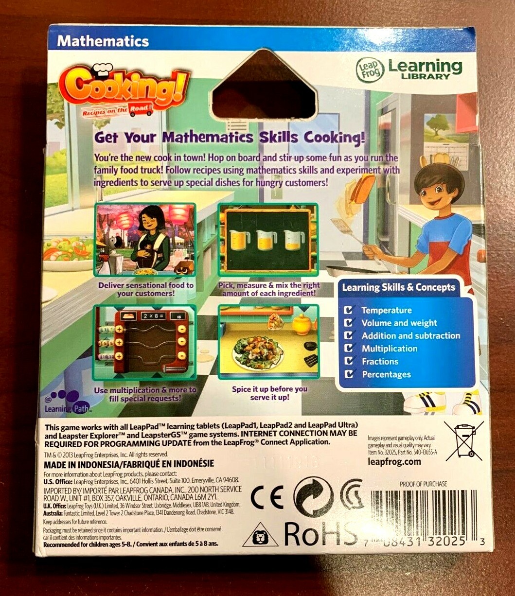LeapFrog LeapPad Explorer Learning System: Cooking!, LeapPad 1 2 3 GS Ul NIB