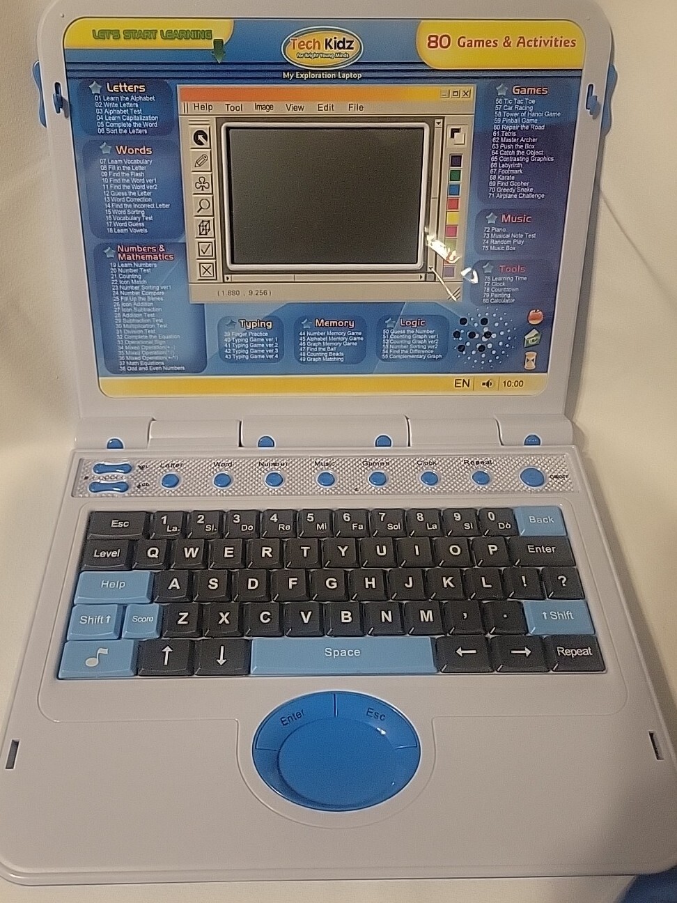 Tech Kidz BT-251E Multicolor My Exploration Laptop With 80 Games And Activities