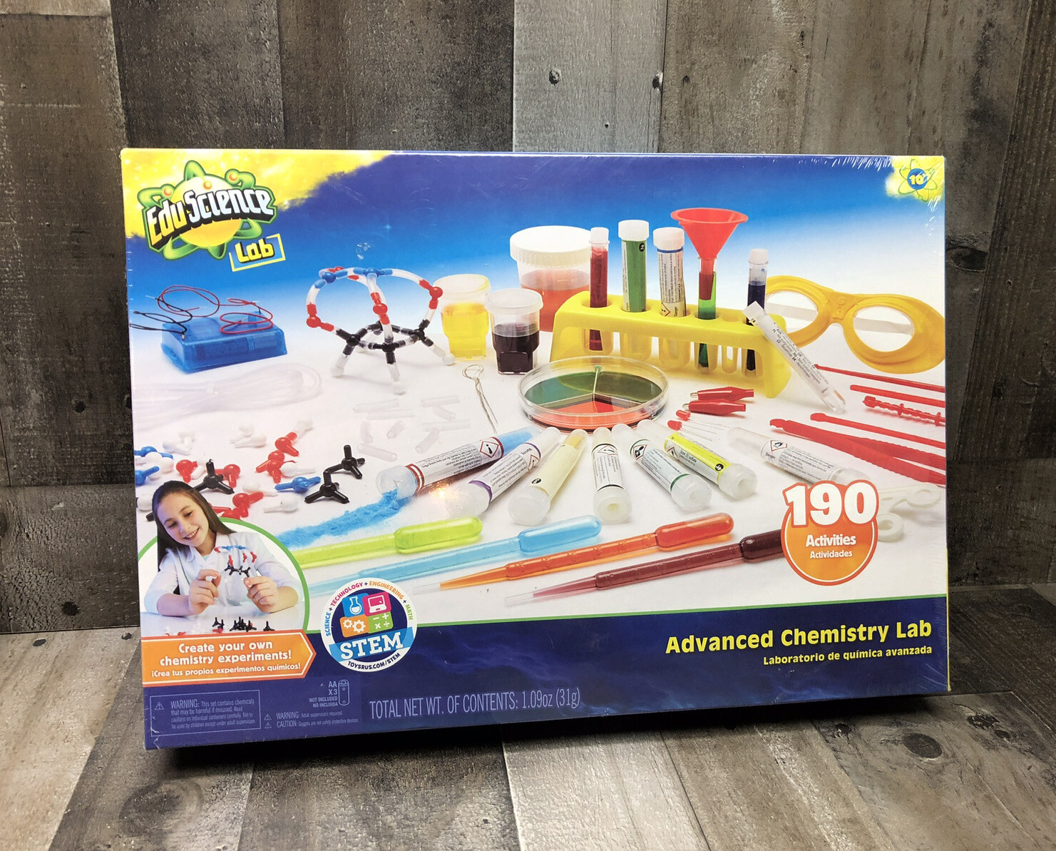 NEW Advanced Chemistry Lab By Edu Science 190 Activities STEM Toy Ages 10+