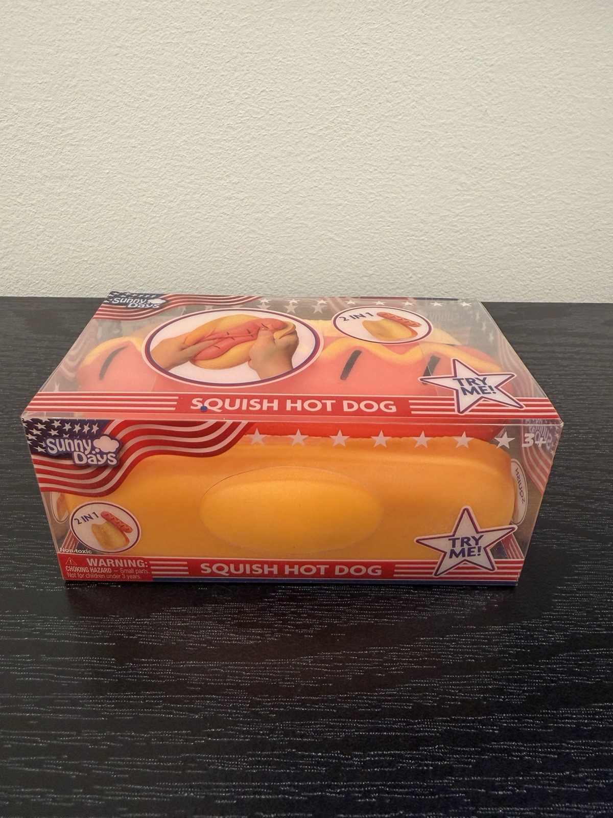 TOYMENDOUS SUNNY DAYS SQUISH HOT DOG Viral Summer Squishy Toy 2026 4th Of July