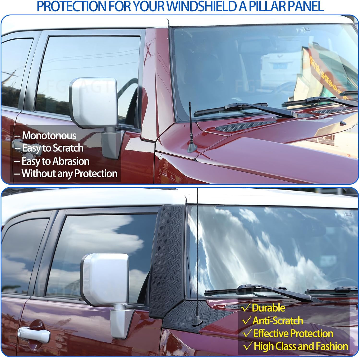 Body Armor Corner Guards for Toyota FJ Cruiser 2007-2021, 2PCS Trim Set