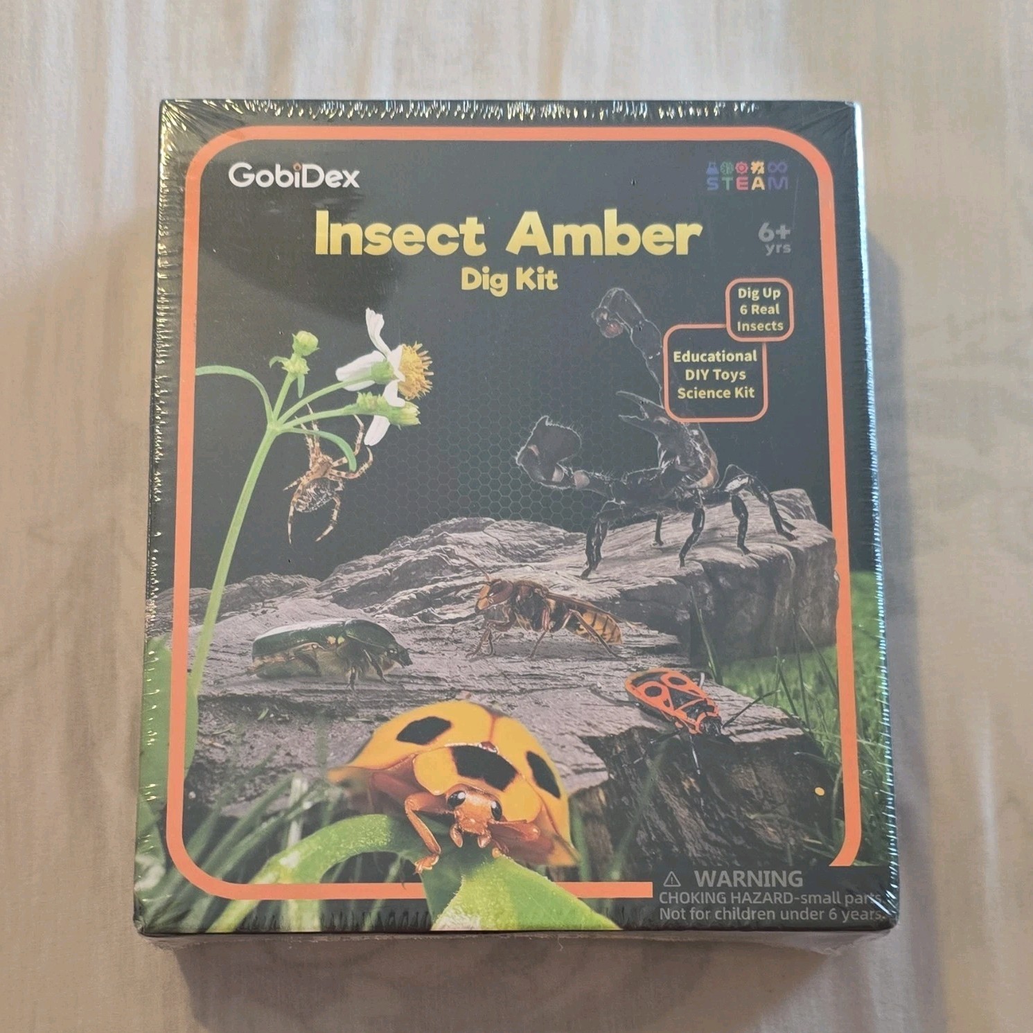GobiDex Insect Amber Dig Kit Educational Science Toy for Ages 6+ (GB601)
