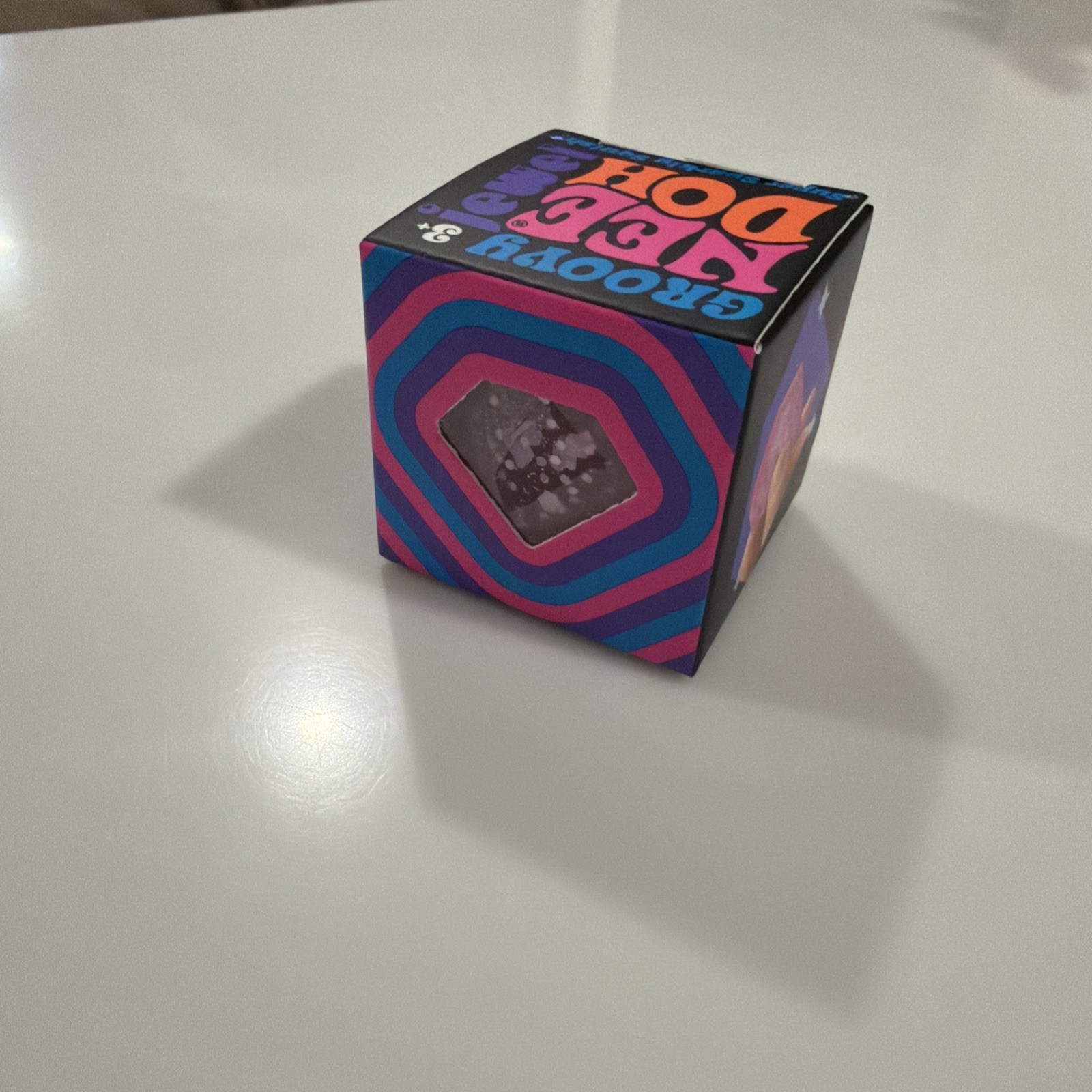 NEE DOH Groovy Jewel 1.25” Pink Rare Fidget Super Sparkly Squishy Toy NIB