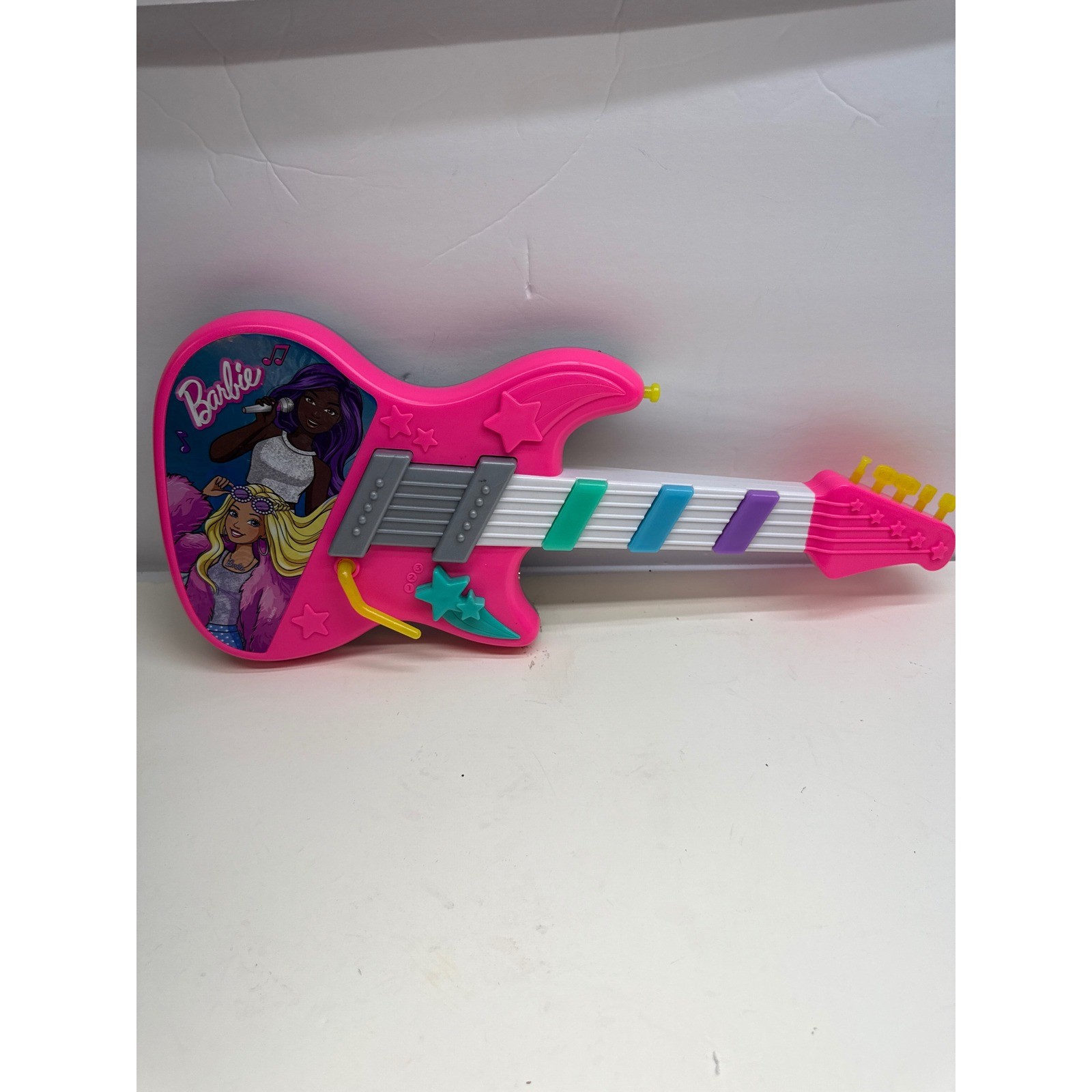 Barbie RockStar Guitar Pink Silver Musical Toy Just Play 63831 2020 Mattel Works