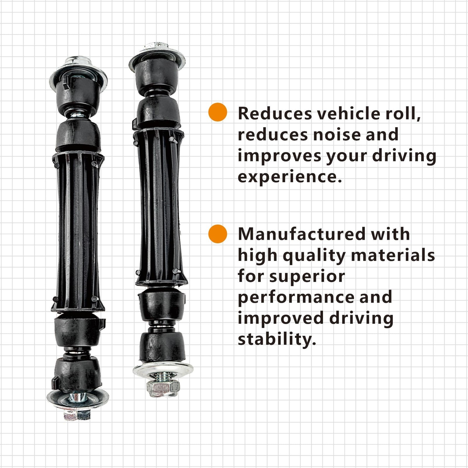 K700432 2PCS Front Stabilizer Sway Bar End Links for 07-16 Chevy Silverado 15…