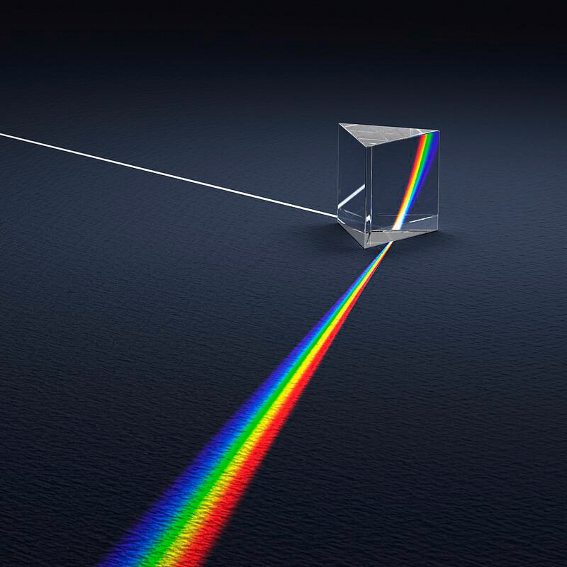 200*30*30mm Rainbow Optical Glass Triple Triangular Prism Physics Teaching 1pc