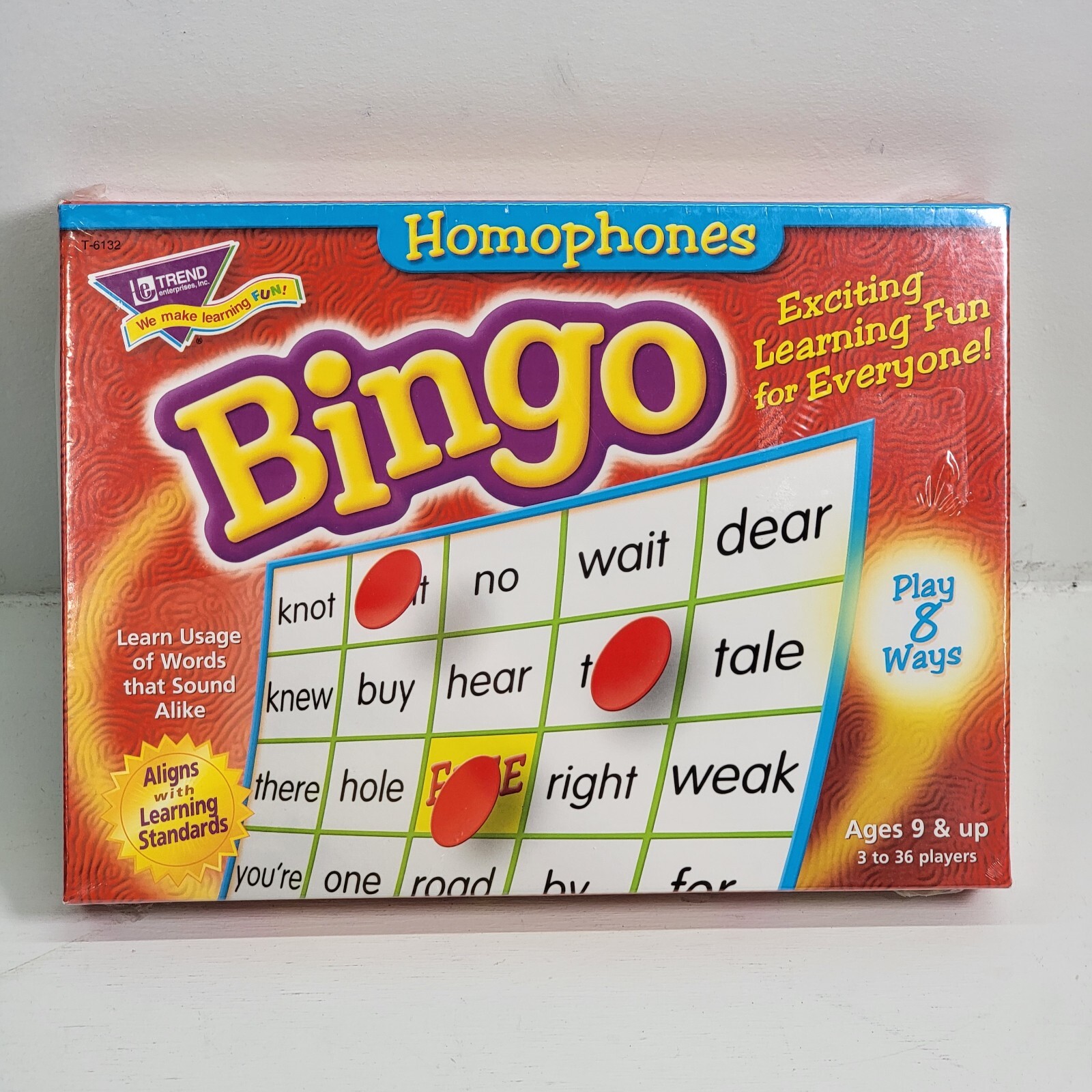 Homonyms Bingo English Language Arts Vocabulary Trend Enterprises 2002 New 🔥