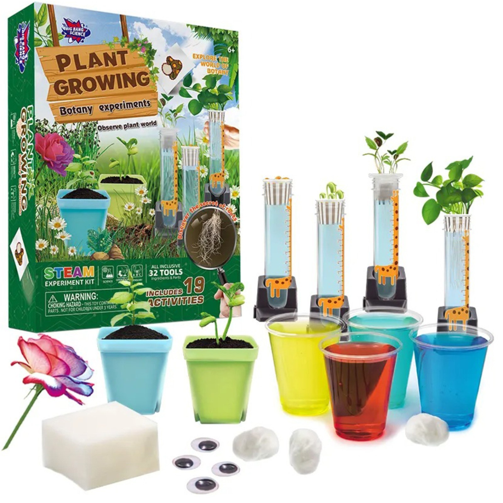 Plant Science Kit for Kids Ages 8-12 | STEM Educational Gift with 19 Experiments