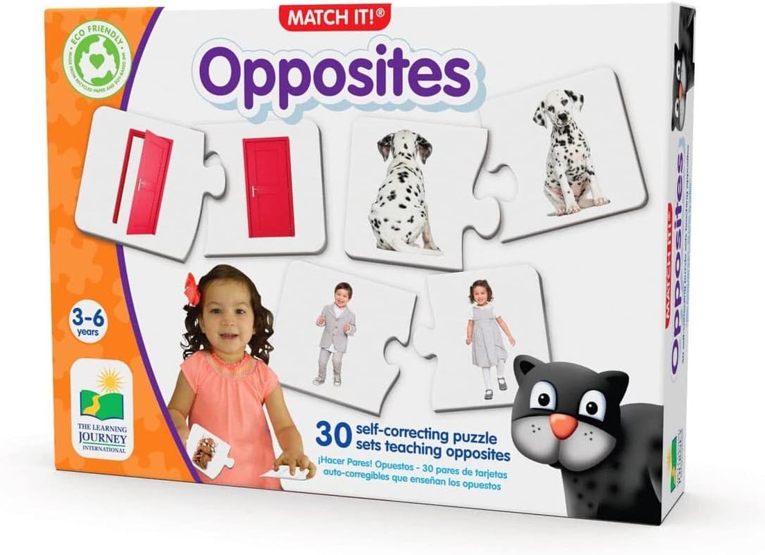 Learning Journey International Match It! – Opposites – Self-Correcting Puzzle Se