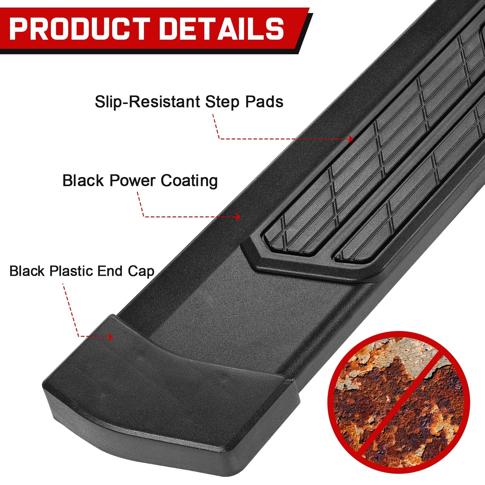 19-26 Chevy Silverado GMC Sierra 1500 2500HD 3500HD Crew Cab 6″ Running Boards
