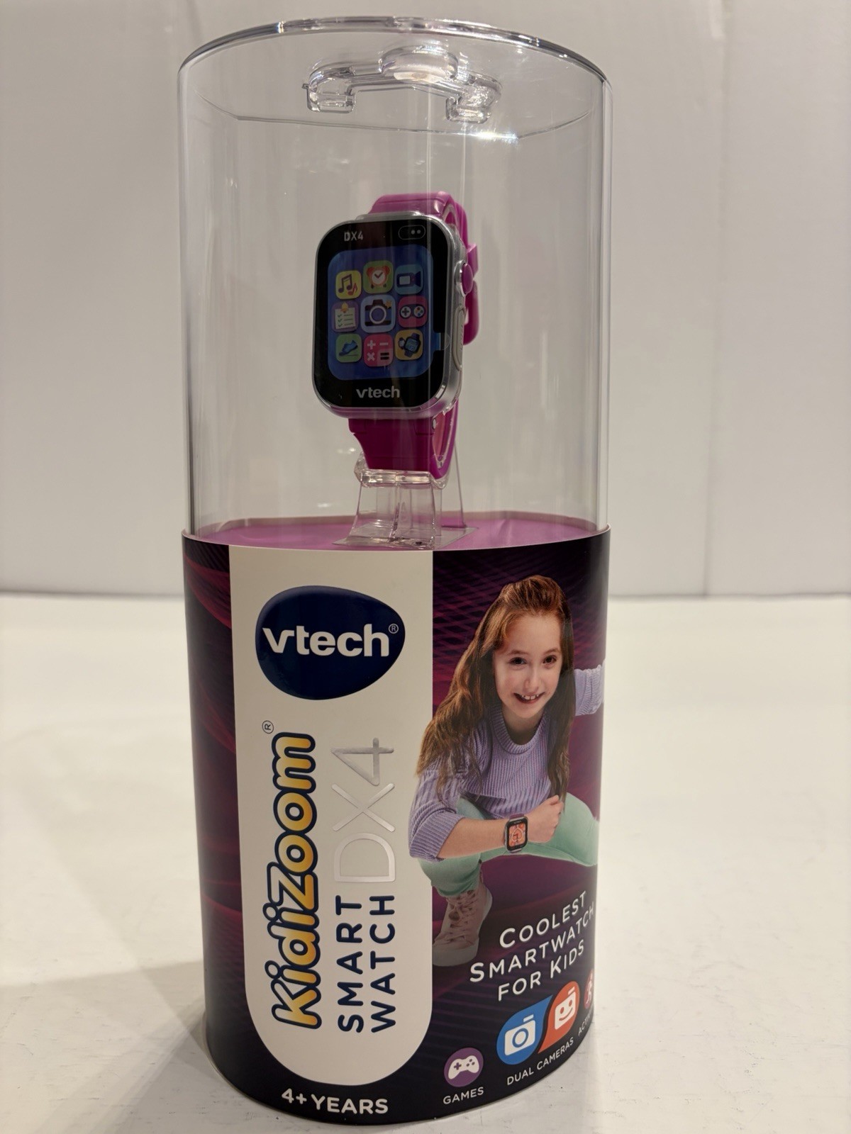 VTech Kidizoom Smartwatch DX4 – Purple | Dual Camera | Games | Kids Smart Watch