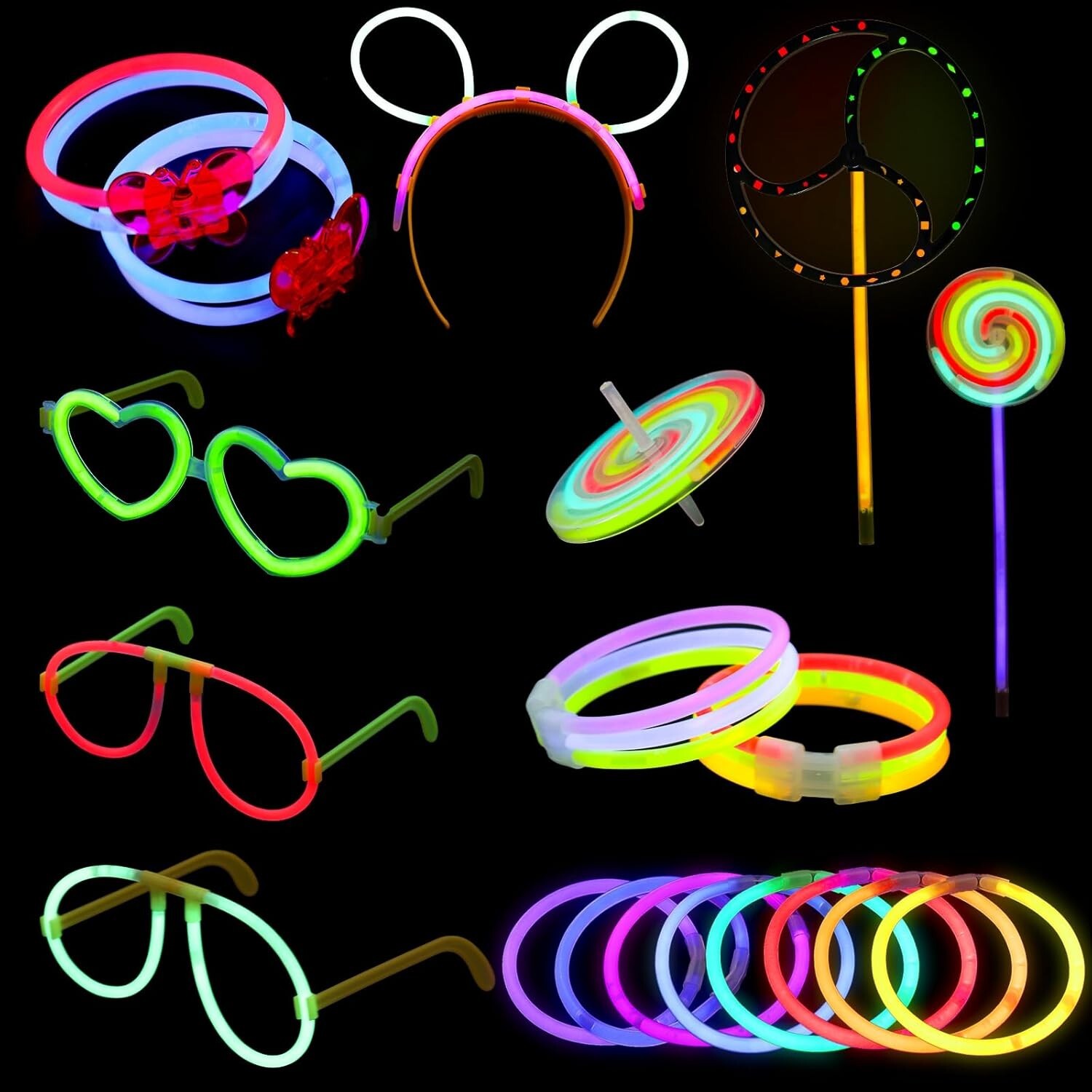 Light Stick Bracelet Chemical Light 8 Colors (50pcs + Various Connectors)
