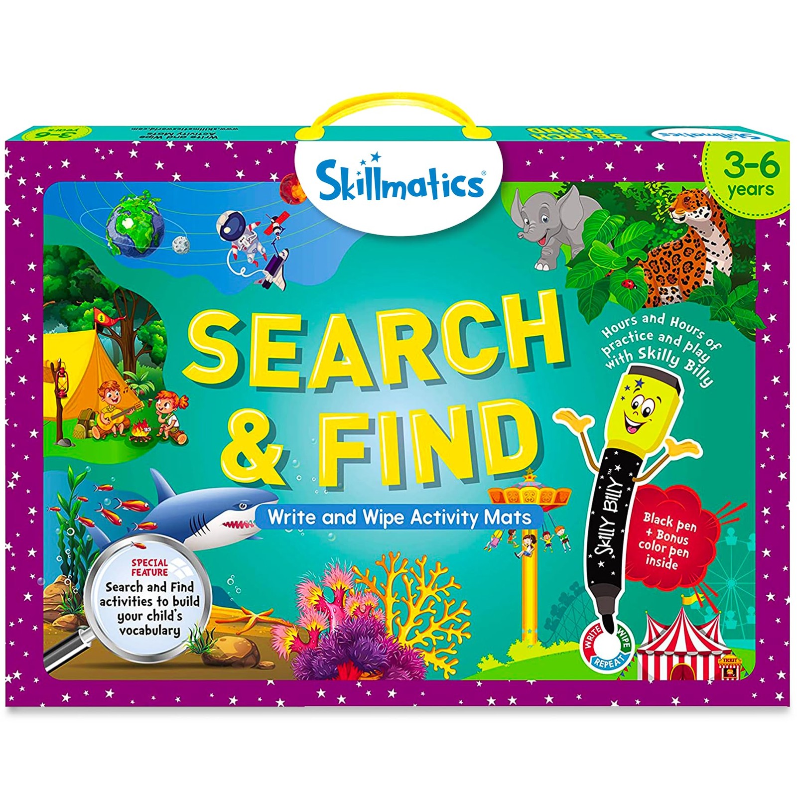 Skillmatics Search and Find Educational Game Reusable Preschool Learning Act…