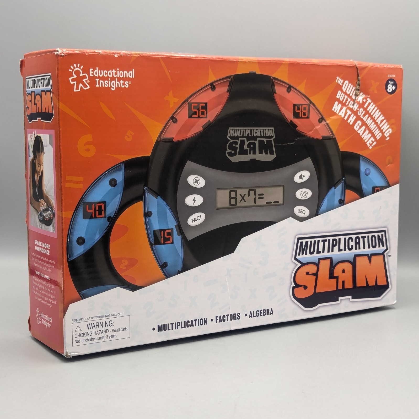 Educational Insights Multiplication Slam Handheld Electronic Math Game Ages 8+