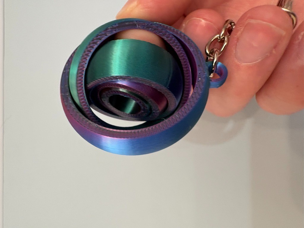 Rainbow Gyro Fidget Keychain | Rotating Spinner Keychain | Satisfying Fidget Toy