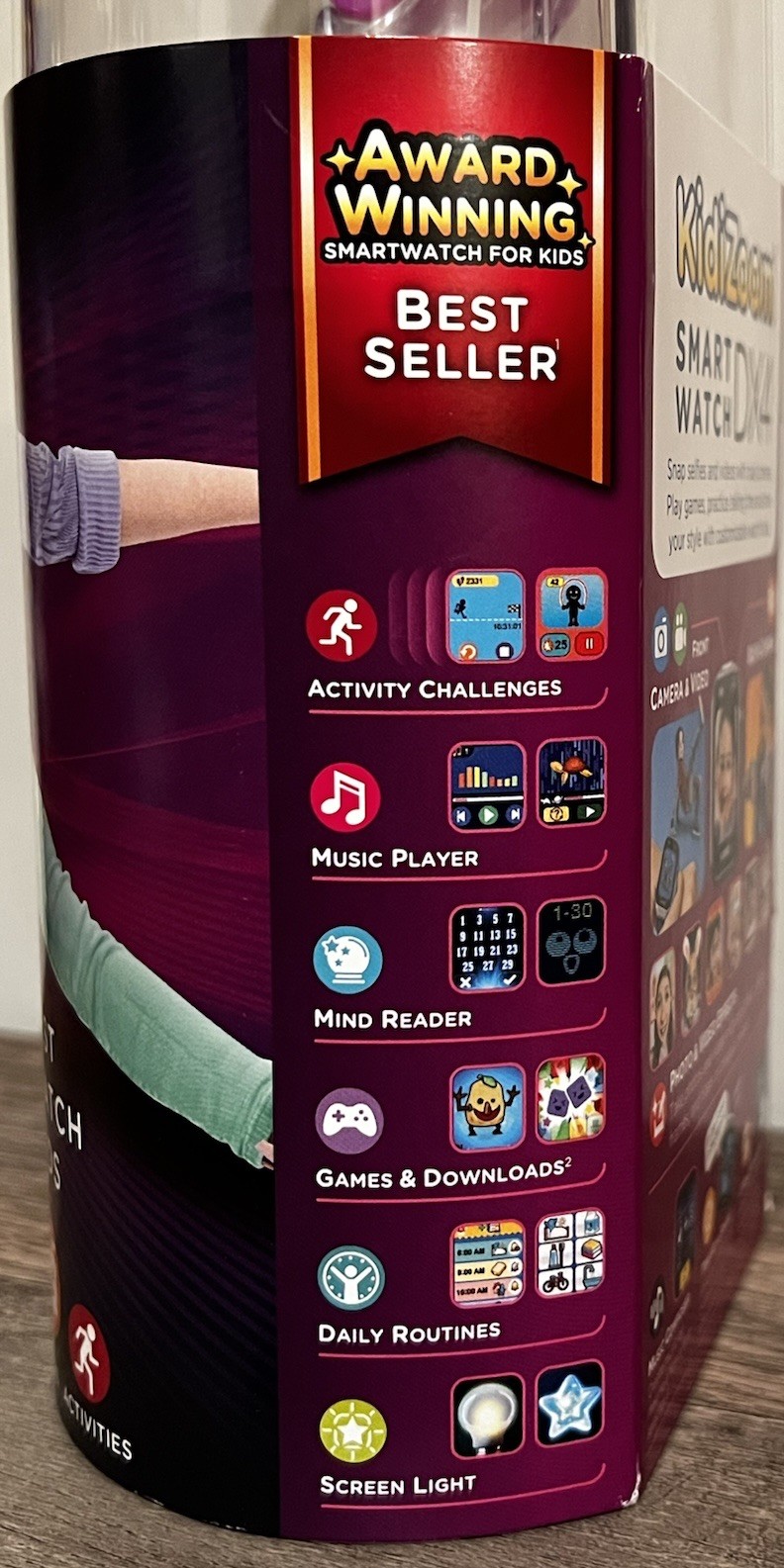 VTech Kidizoom Smartwatch DX4 – Purple | Dual Camera | Games | Kids Smart Watch