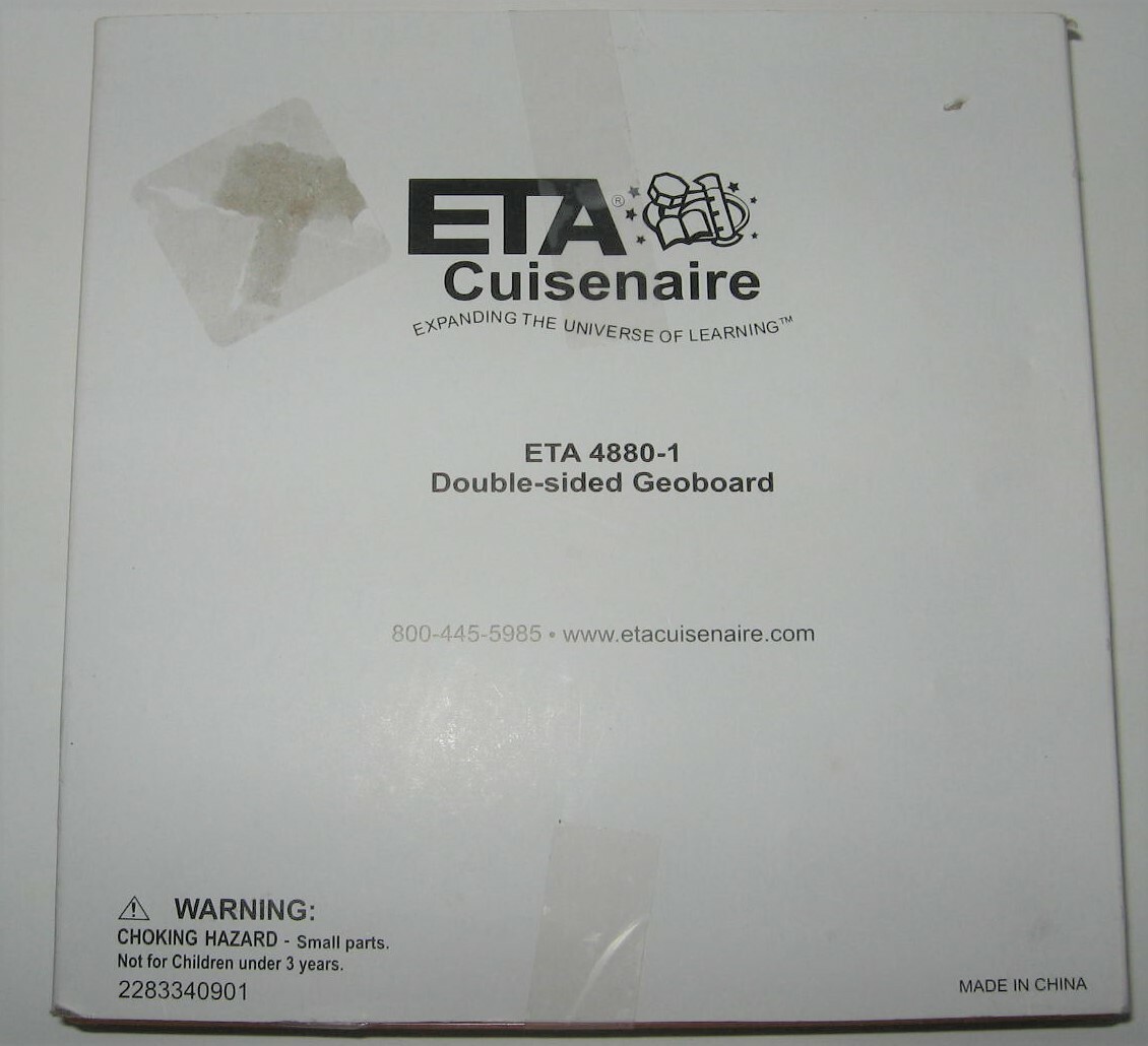 ETA Cuisenaire Double Sided Geoboard Math/Geometry, Hands On Educational New