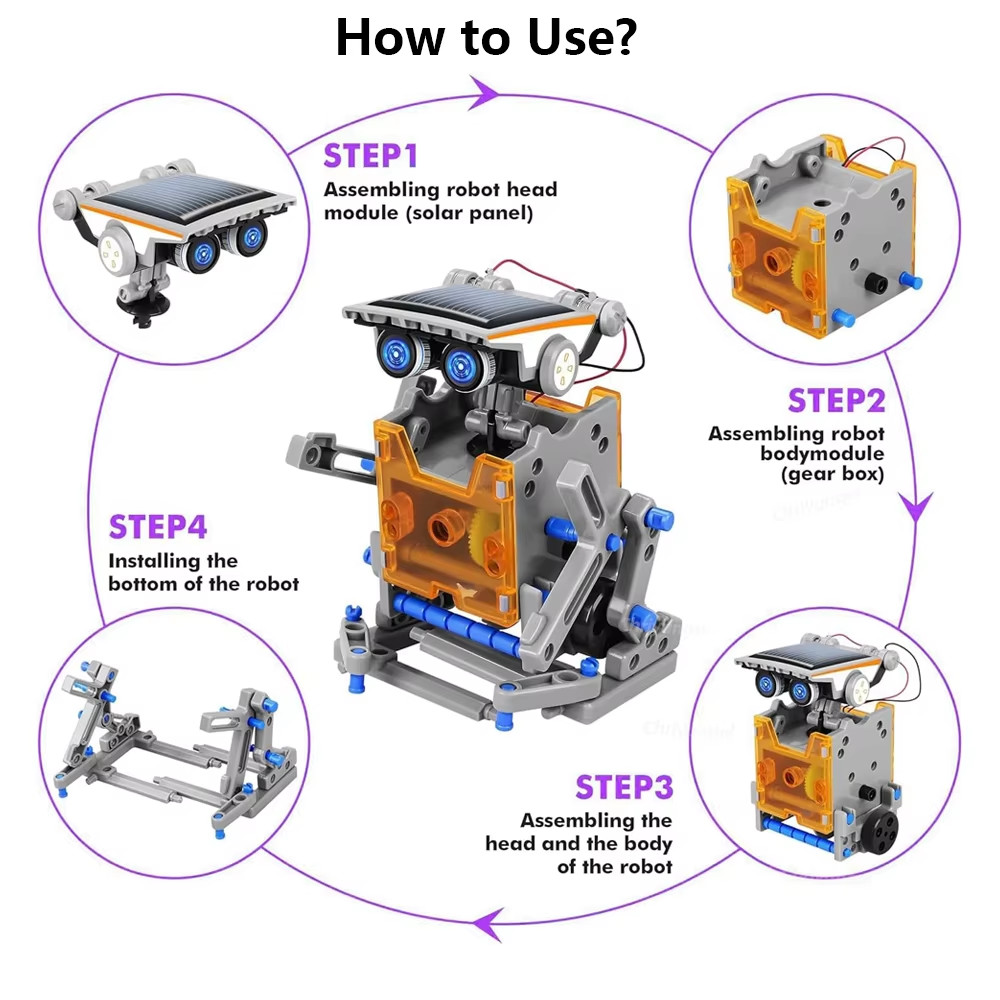 13-in-1 Solar Robot Kit STEM Building Toys for Kids, Educational Science Gift