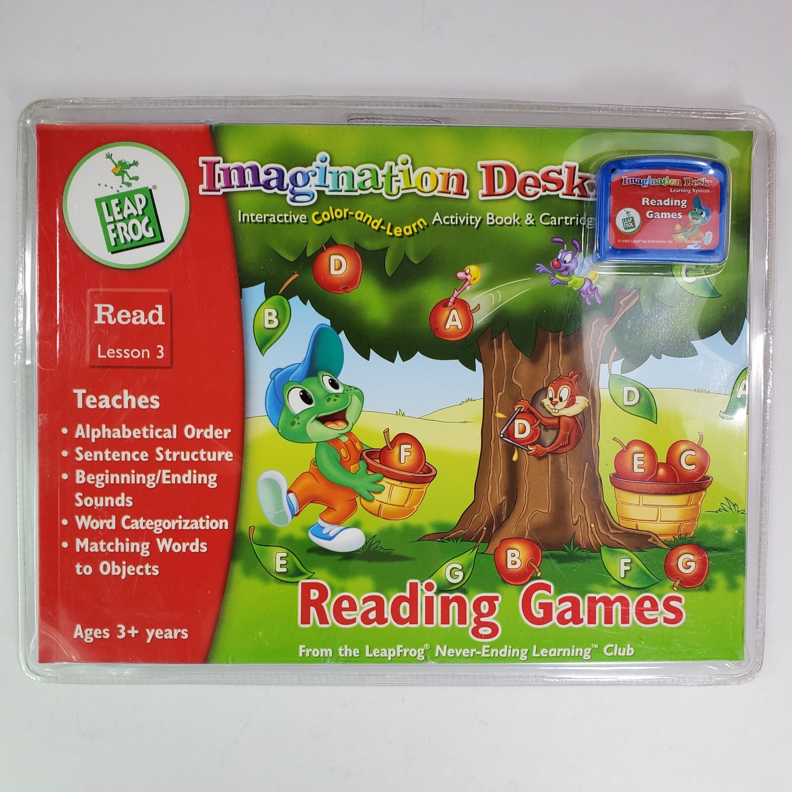 Leap Frog Imagination Desk Reading Games Read Lesson 3 – Cartridge + Book