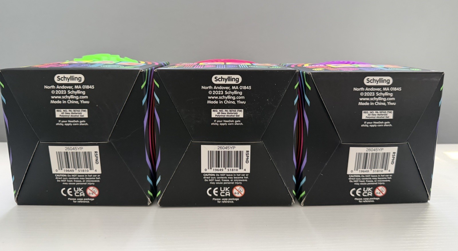 NeeDoh Super XL Ripples balls. SET OF 3. Green, Pink & Purple- RARE