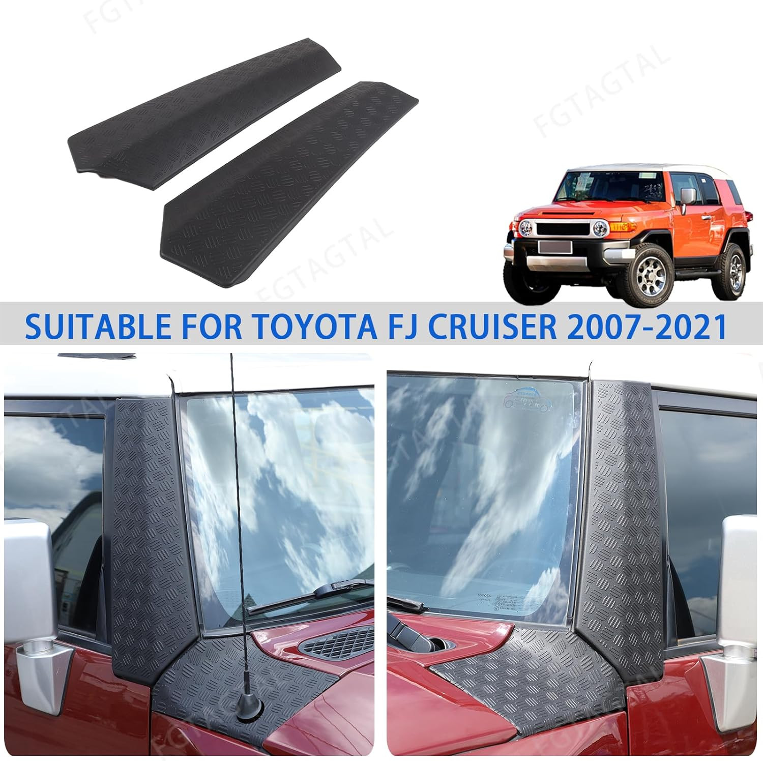Body Armor Corner Guards for Toyota FJ Cruiser 2007-2021, 2PCS Trim Set