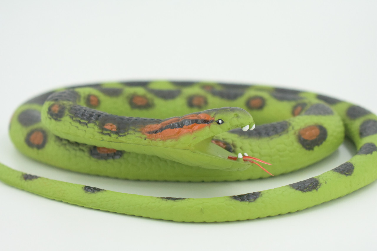 Anaconda Snake Toy, Rubber Snake, Realistic Painted Model, Gift, 42″ WR24 BB316