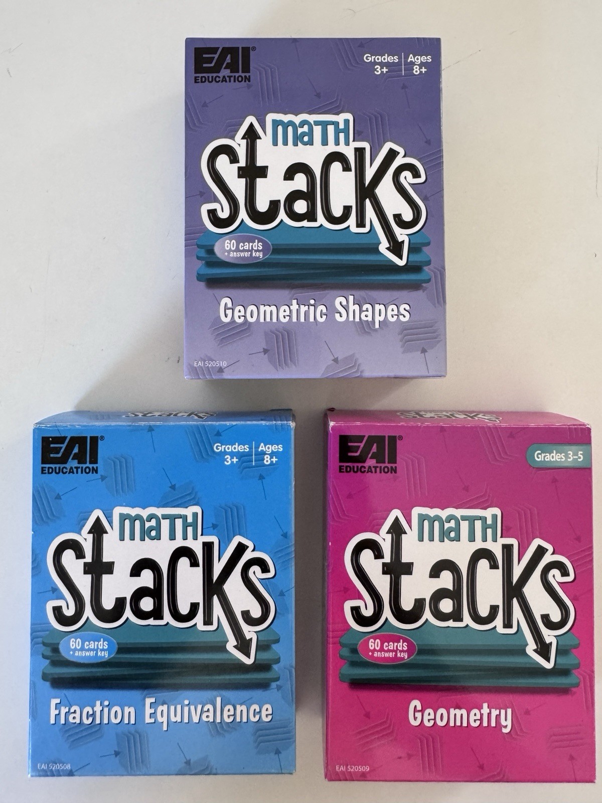 EAI Education Math Stacks Grades 3-5 Geometric Fractions Geometry Homeschool Lot