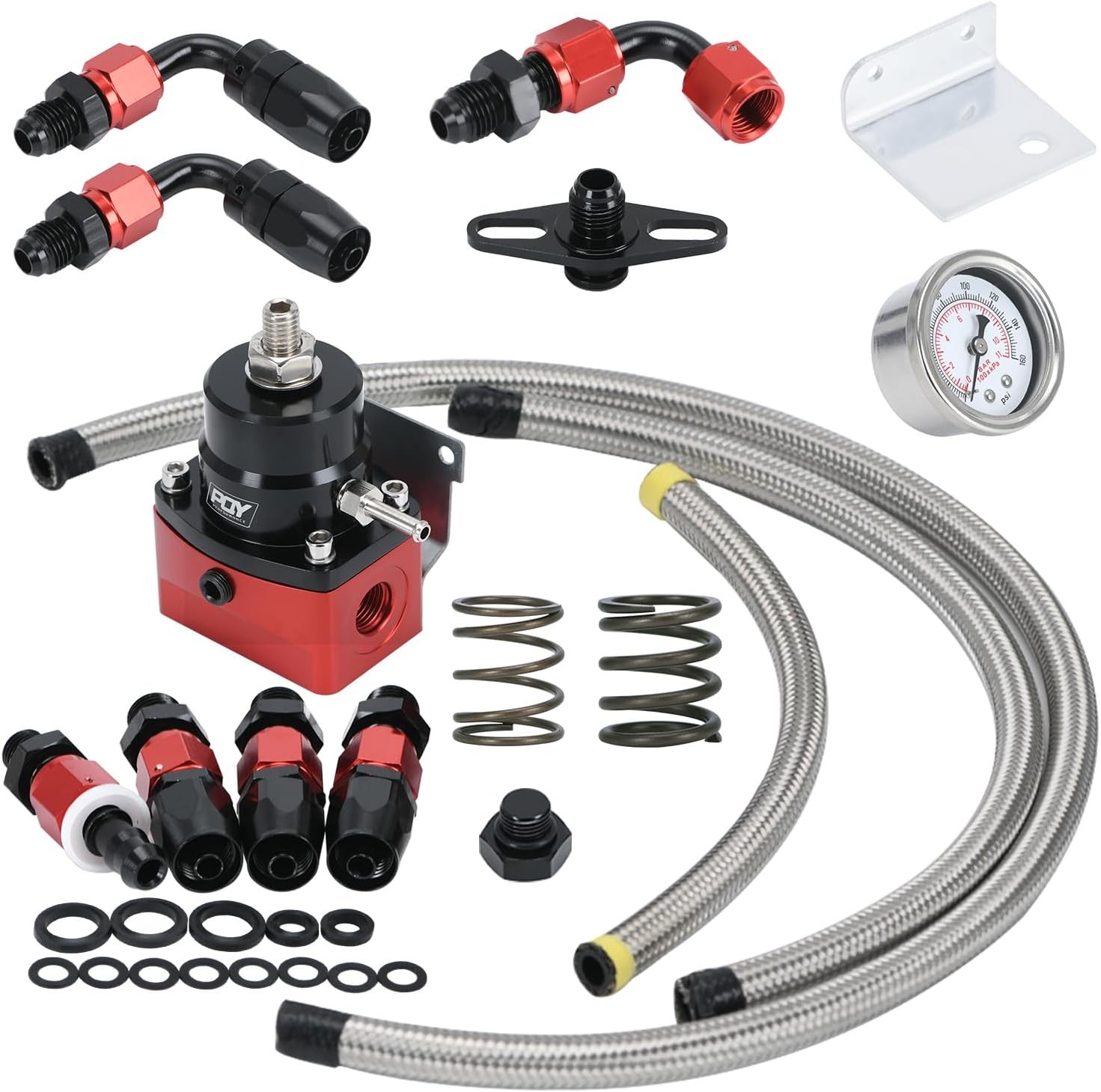 Adjustable Fuel Pressure Regulator Kit 3-70PSI With 6AN Return and 6AN feed Port