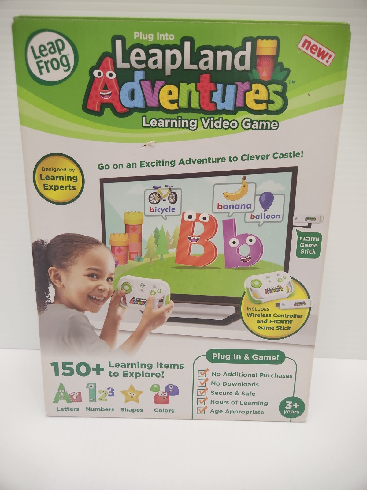 LeapFrog LeapLand Adventures Learning Video Game HDMI Plug & Play Complete