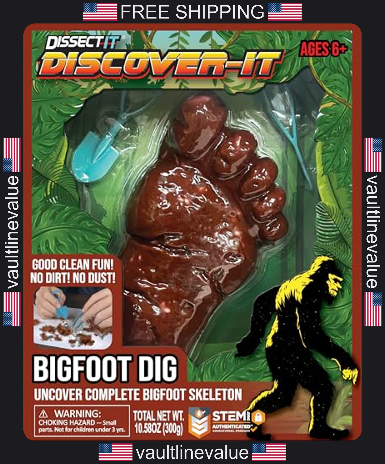 Dissect-It Discover-It Bigfoot Dig Kids Science Kit Gel Dissection STEM Toy
