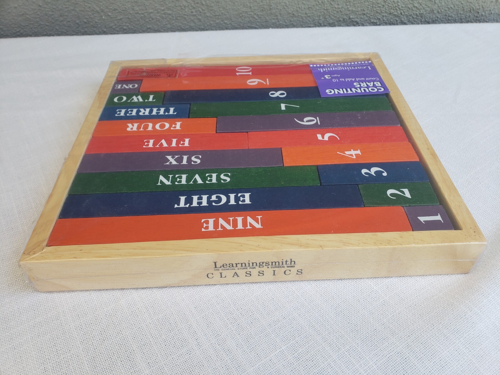 NIP LEARNINGSMITH Wooden COUNTING BARS Add to 10 Math Manipulatives/Wood Puzzle