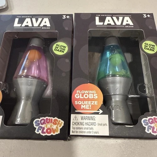 Schylling Squish-n-Flow LAVA LAMP SQUISHY! Glow In The Dark! New, Like Needoh